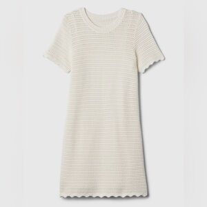 NEW GAP crochet Ivory Knit Mini Dress